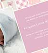 Baby birth cards that have been personalised